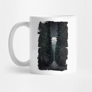 Moonshine Alley - Moody Night Scene with Trees Mug